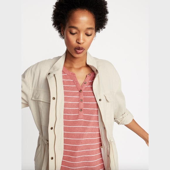 Old Navy Linen-Blend Utility Jacket - Picture 2 of 6